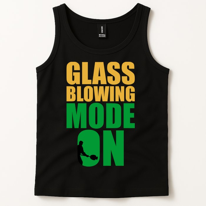 Glass Blowing Mode On Funny Glassblower Retro Vintage Glassblowing Tank Top