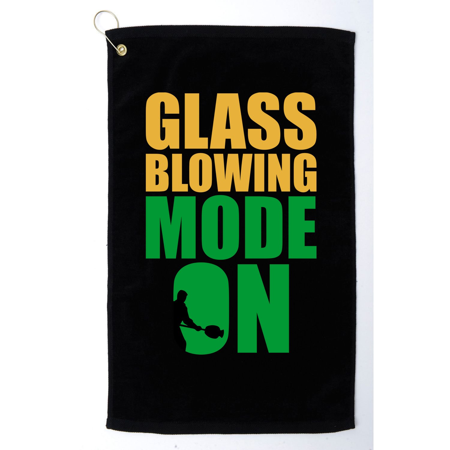 Glass Blowing Mode On Funny Glassblower Retro Vintage Glassblowing Golf Towel