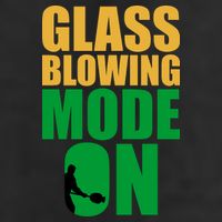 Glass Blowing Mode On Funny Glassblower Retro Vintage Glassblowing Golf Towel