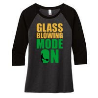 Glass Blowing Mode On Funny Glassblower Retro Vintage Glassblowing Women's Tri-Blend 3/4-Sleeve Raglan Shirt