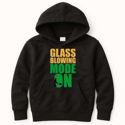Glass Blowing Mode On Funny Glassblower Retro Vintage Glassblowing Kids Hoodie