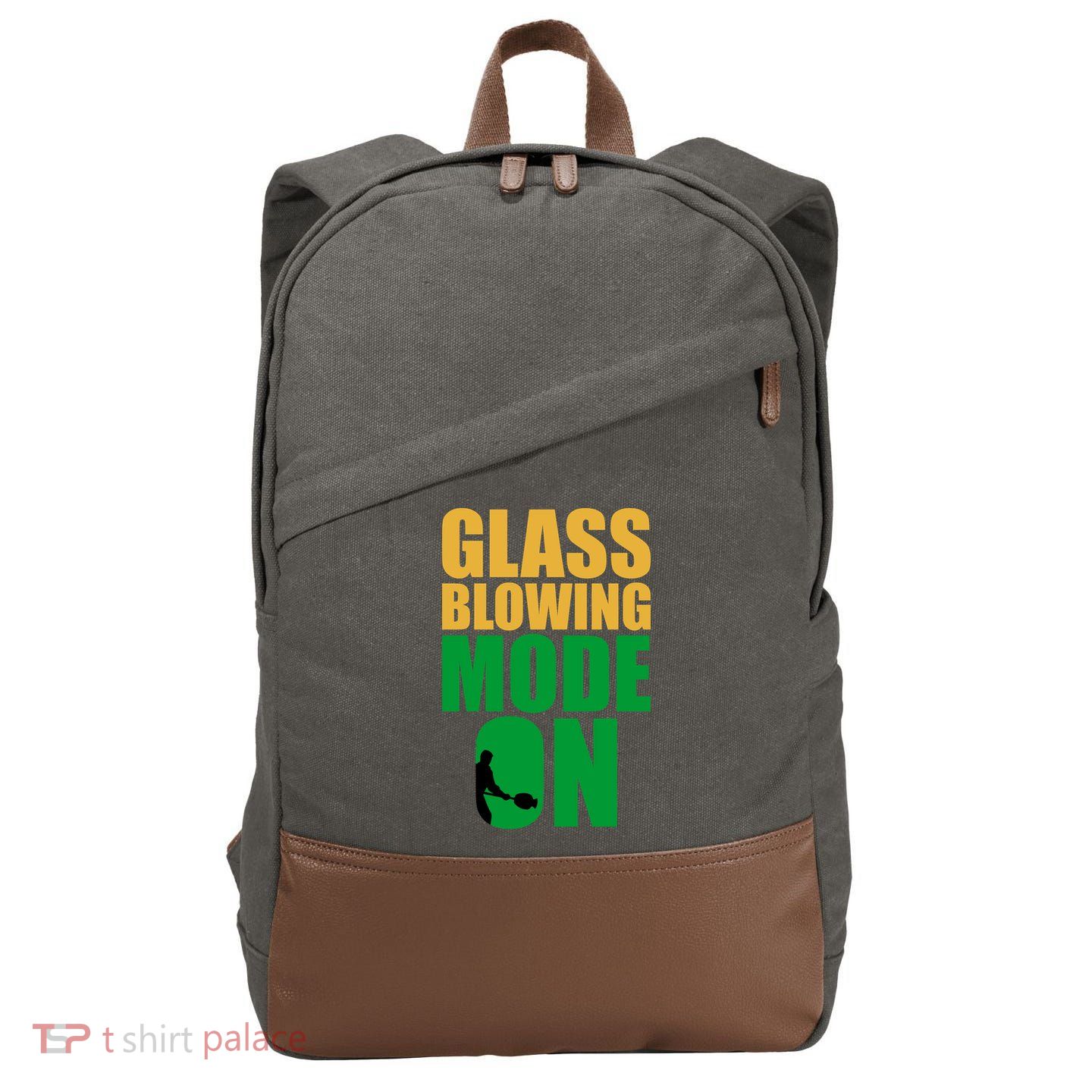 Glass Blowing Mode On Funny Glassblower Retro Vintage Glassblowing Cotton Canvas Backpack