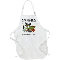 Gardening Because Murder Is Wrong Funny Cat Gardening Full-Length Apron With Pockets