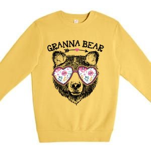 Granna Bear Mom Grandma Cute Floral Happy MotherS Day Great Gift Premium Crewneck Sweatshirt