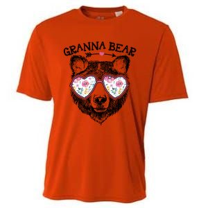 Granna Bear Mom Grandma Cute Floral Happy MotherS Day Great Gift Cooling Performance Crew T-Shirt