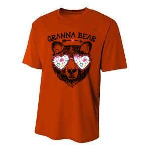 Granna Bear Mom Grandma Cute Floral Happy MotherS Day Great Gift Performance Sprint T-Shirt