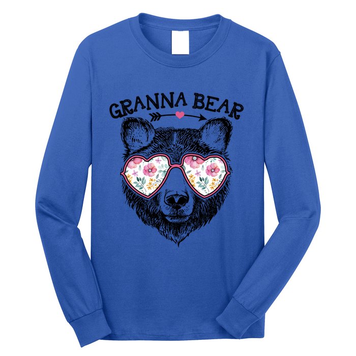 Granna Bear Mom Grandma Cute Floral Happy MotherS Day Great Gift Long Sleeve Shirt