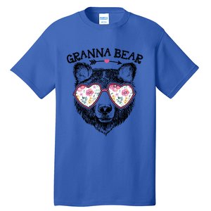 Granna Bear Mom Grandma Cute Floral Happy MotherS Day Great Gift Tall T-Shirt