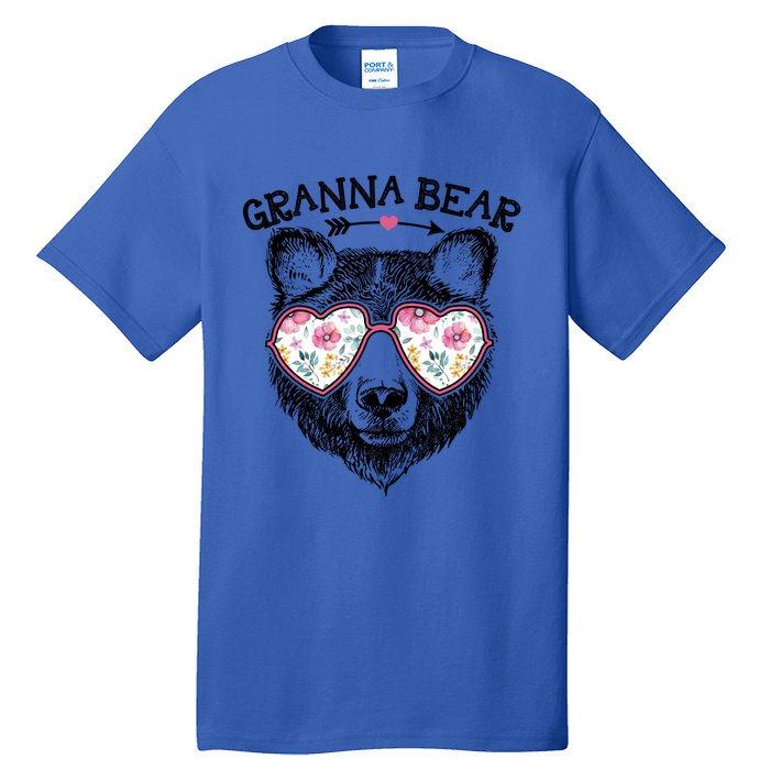 Granna Bear Mom Grandma Cute Floral Happy MotherS Day Great Gift Tall T-Shirt