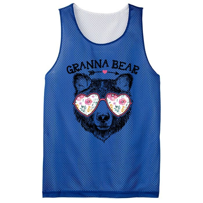 Granna Bear Mom Grandma Cute Floral Happy MotherS Day Great Gift Mesh Reversible Basketball Jersey Tank