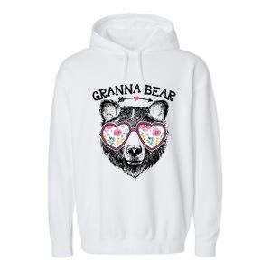 Granna Bear Mom Grandma Cute Floral Happy MotherS Day Great Gift Garment-Dyed Fleece Hoodie