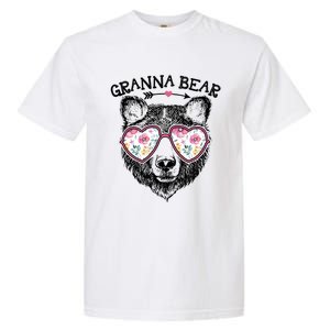 Granna Bear Mom Grandma Cute Floral Happy MotherS Day Great Gift Garment-Dyed Heavyweight T-Shirt