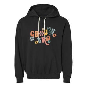 Groovy Brother Matching Family 1st Birthday Party Garment-Dyed Fleece Hoodie