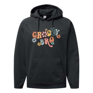 Groovy Brother Matching Family 1st Birthday Party Performance Fleece Hoodie