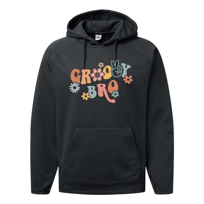 Groovy Brother Matching Family 1st Birthday Party Performance Fleece Hoodie