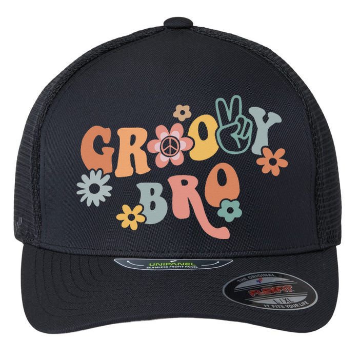 Groovy Brother Matching Family 1st Birthday Party Flexfit Unipanel Trucker Cap