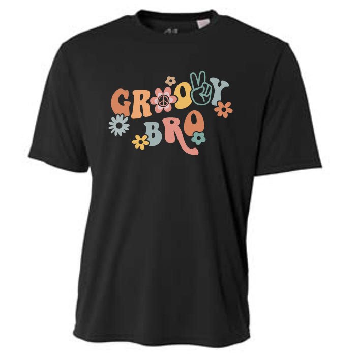 Groovy Brother Matching Family 1st Birthday Party Cooling Performance Crew T-Shirt