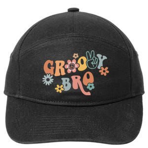 Groovy Brother Matching Family 1st Birthday Party 7-Panel Snapback Hat