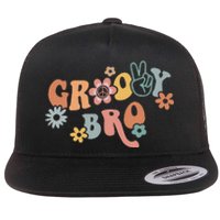 Groovy Brother Matching Family 1st Birthday Party Flat Bill Trucker Hat