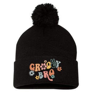 Groovy Brother Matching Family 1st Birthday Party Pom Pom 12in Knit Beanie