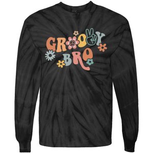 Groovy Brother Matching Family 1st Birthday Party Tie-Dye Long Sleeve Shirt