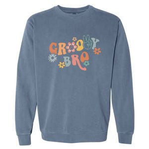 Groovy Brother Matching Family 1st Birthday Party Garment-Dyed Sweatshirt