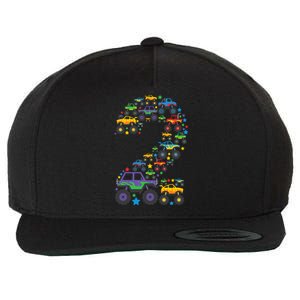 Graphic Boy Monster Truck 2nd Birthday 2 Years Wool Snapback Cap