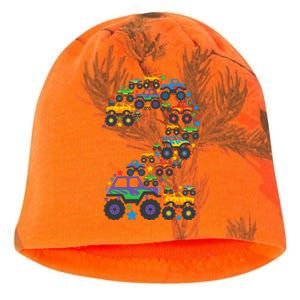 Graphic Boy Monster Truck 2nd Birthday 2 Years Kati - Camo Knit Beanie