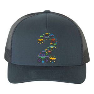 Graphic Boy Monster Truck 2nd Birthday 2 Years Yupoong Adult 5-Panel Trucker Hat