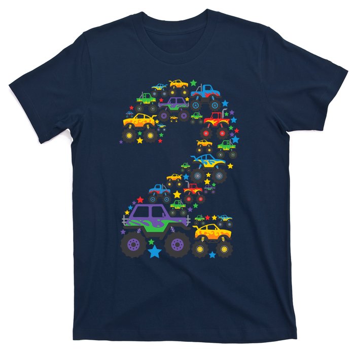 Graphic Boy Monster Truck 2nd Birthday 2 Years T-Shirt