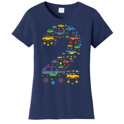 Graphic Boy Monster Truck 2nd Birthday 2 Years Women's T-Shirt