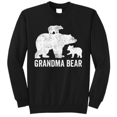 Grandma Bear Mothers Day Funny Two Cub Kids Grandmom Tall Sweatshirt