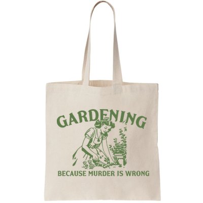 Gardening Because Murder Is Wrong Retro Bag