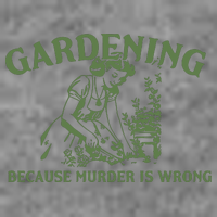 Gardening Because Murder Is Wrong Retro 7-Panel Snapback Hat