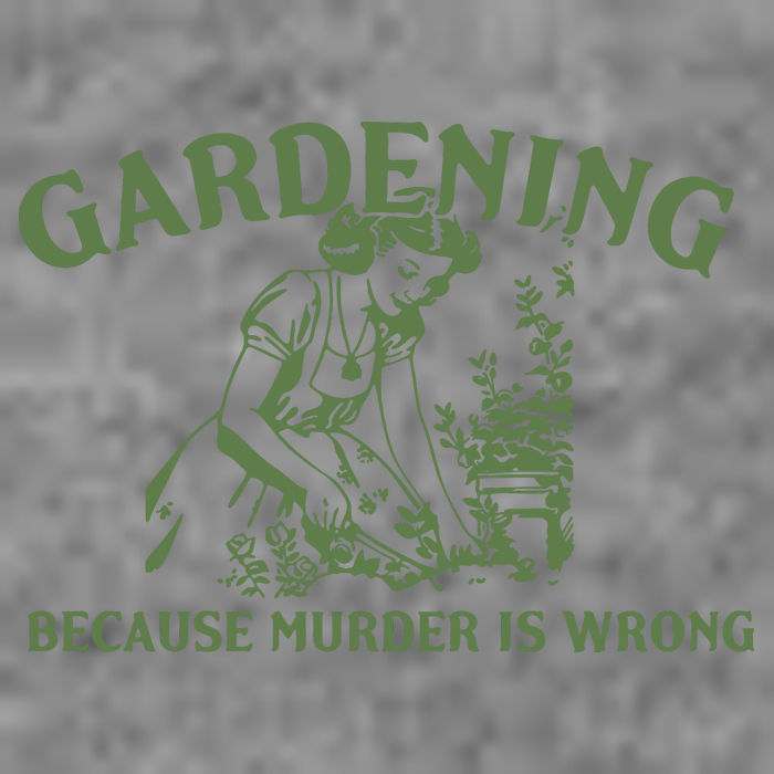 Gardening Because Murder Is Wrong Retro 7-Panel Snapback Hat