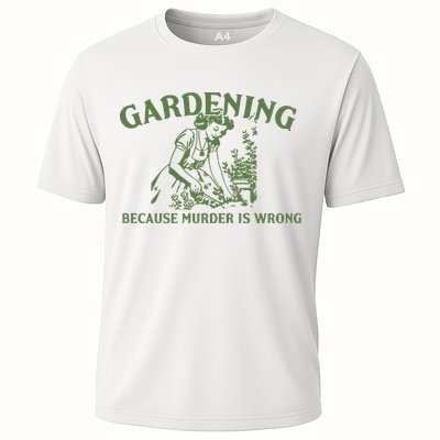 Gardening Because Murder Is Wrong Retro Performance Shirt