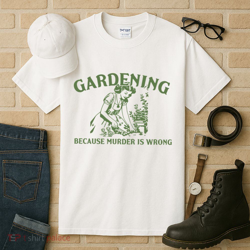 Gardening Because Murder Is Wrong Retro Tall T-Shirt