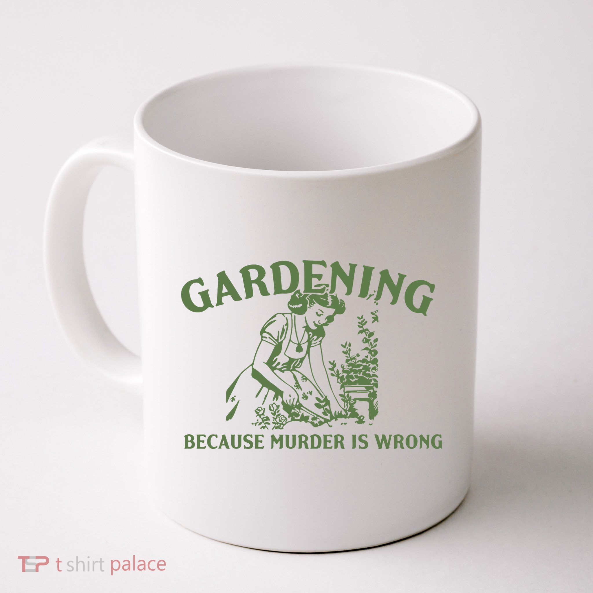 Gardening Because Murder Is Wrong Retro Mug