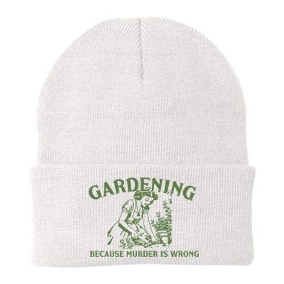 Gardening Because Murder Is Wrong Retro Beanie