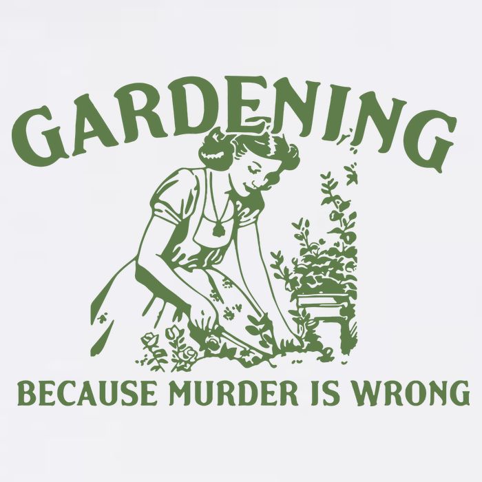 Gardening Because Murder Is Wrong Retro Flatbill Hat