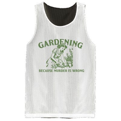 Gardening Because Murder Is Wrong Retro Mesh Reversible Basketball Jersey Tank