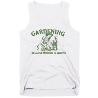 Gardening Because Murder Is Wrong Retro Tank Top