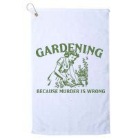 Gardening Because Murder Is Wrong Retro Golf Towel