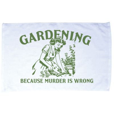Gardening Because Murder Is Wrong Retro Microfiber Hand Towel