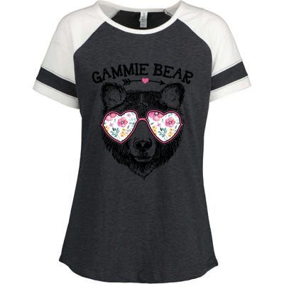 Gammie Bear Mom Grandma Cute Floral Happy MotherS Day Meaningful Gift Enza Ladies Jersey Colorblock Tee