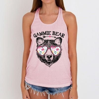 Gammie Bear Mom Grandma Cute Floral Happy MotherS Day Meaningful Gift Women's Knotted Racerback Tank