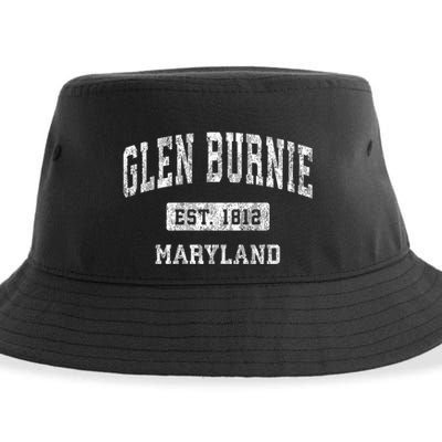 Glen Burnie Maryland Md Vintage Sports Sustainable Bucket Hat