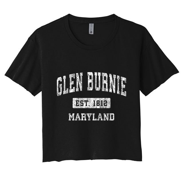 Glen Burnie Maryland Md Vintage Sports Crop Top