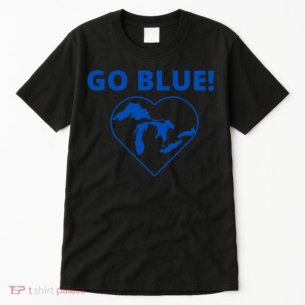 Go Blue Michigan Heart Tall T-Shirt
