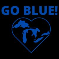 Go Blue Michigan Heart Backpack